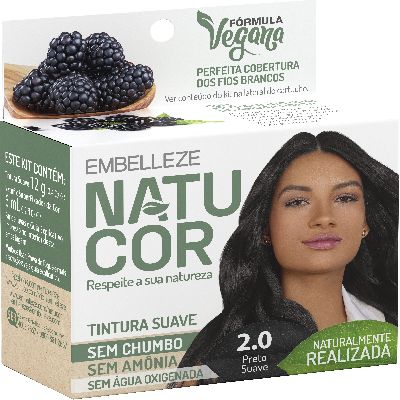 NATUCOR 2.0 PRETO SUAVE TINTE SUAVE